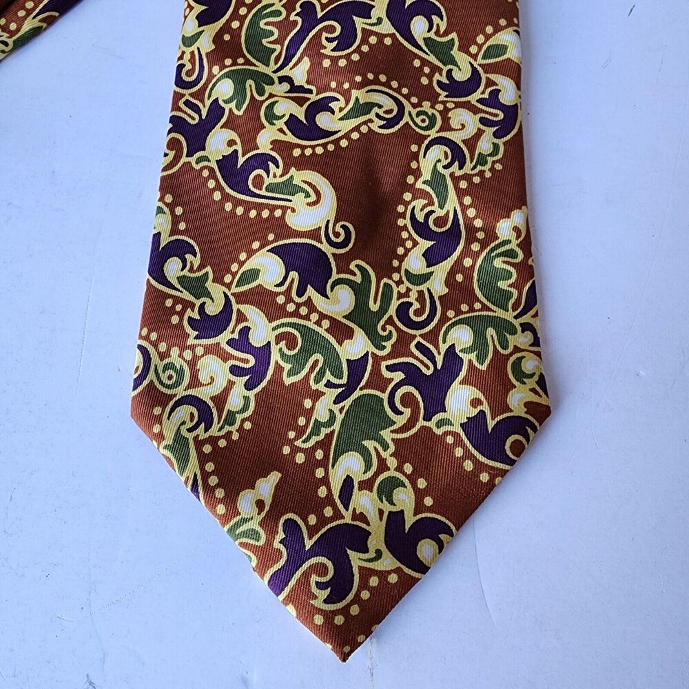 Qiana Nylon Tie Vintage Mens Necktie Brown 4" x 54"